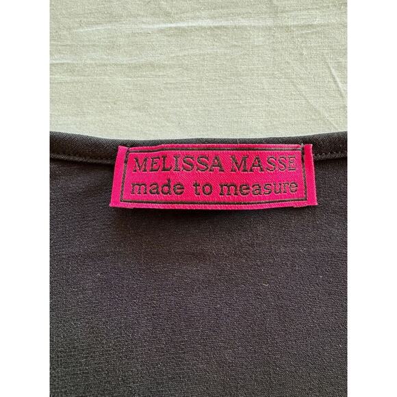 NTW Melissa Masse Made to Measure Short Sleeve Black Dress Sz M Fit and Flare - Picture 6 of 9
